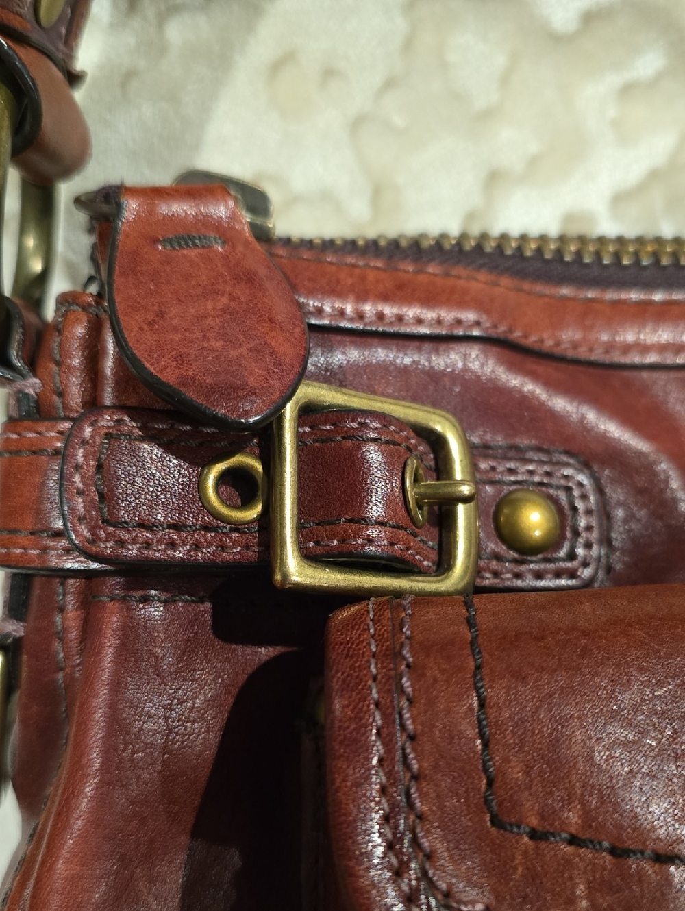 Vintage Coach Chestnut Brown Leather Shoulder Bag with Turnlock - Picture 3 of 12